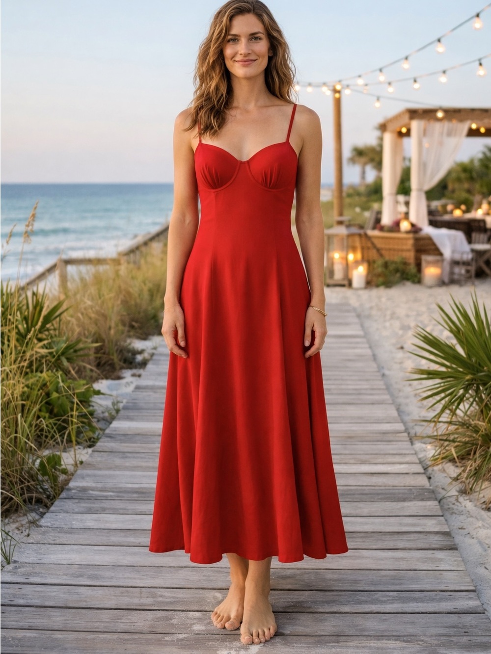 Vintage 90’s Norma Kamali Red dress (Valentino Red)
